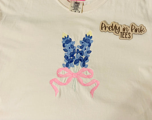 Embroidered Bluebonnet Tee