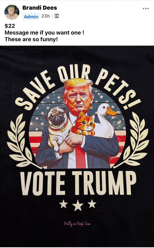 Trump- save the pets